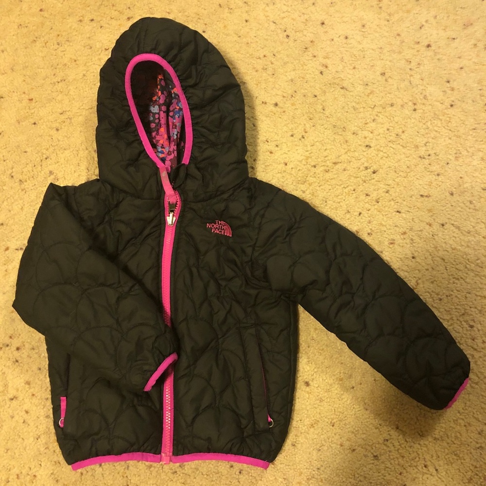 Size 4t girls The North Face reversible jacket